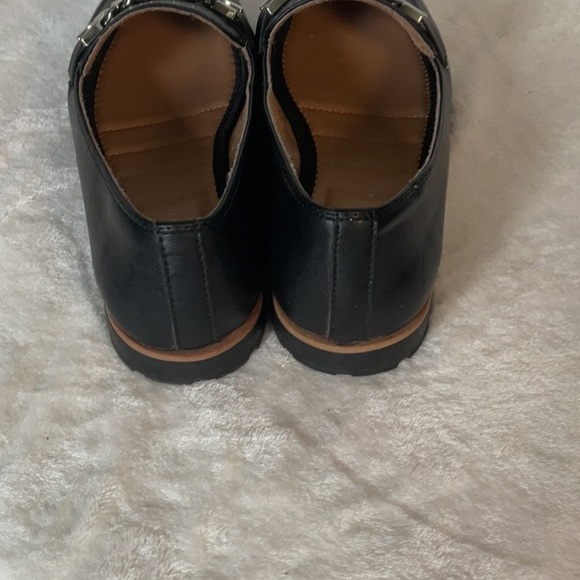 Kelly & Katie Black and Silver Chain Detail Flats - Picture 2 of 8